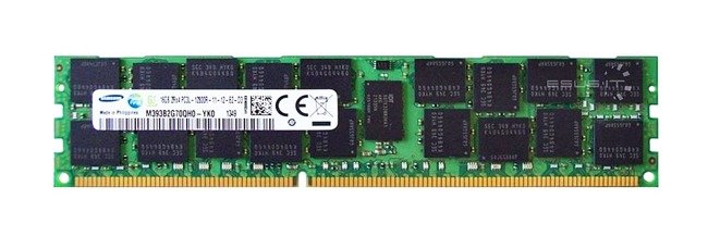 Memory RAM 1x 16GB Samsung ECC REGISTERED DDR3 2Rx4 1600MHz PC3-12800 RDIMM | M393B2G70BH0-CK0