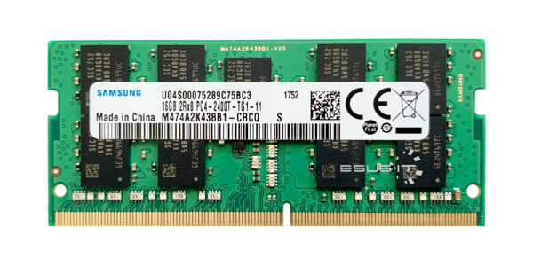 Memory RAM 1x 16GB Samsung SO-DIMM DDR4 2400MHz PC4-19200 | M474A2K43BB1-CRC