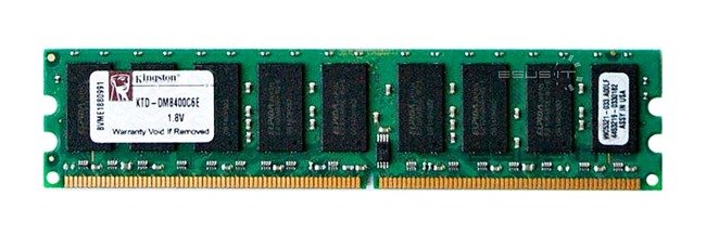 Memory RAM 1x 2GB Kingston ECC UNBUFFERED DDR2  800MHz PC2-6400 UDIMM | KTD-DM8400C6E/2G