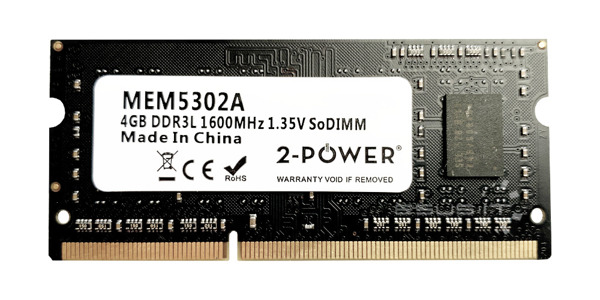 Memory RAM 1x 4GB 2-POWER SO-DIMM DDR3 1600MHz PC3-12800 | MEM5302A