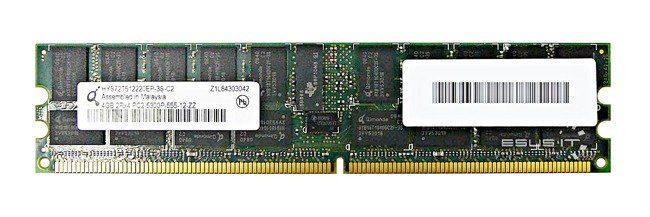 Memory RAM 1x 4GB QIMONDA ECC REGISTERED DDR2  667MHz PC2-5300 RDIMM | HYS72T512220EP-3S-C2