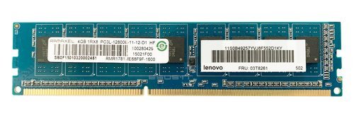 Memory RAM 1x 4GB Ramaxel ECC UNBUFFERED DDR3 1Rx8 1600MHz PC3-12800 UDIMM | RMR1781ME68F9F-16