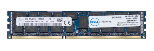 Memory RAM 1x 8GB DELL PowerEdge & Precision Workstation DDR3 1600MHz ECC REGISTERED DIMM | SNPRYK18C/8G 