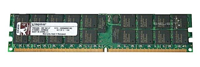 Memory RAM 2x 4GB Kingston ECC REGISTERED DDR2  667MHz PC2-5300 RDIMM | KTH-XW9400K2/8G