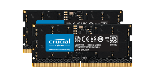 Memory RAM 32GB kit (2x 16GB) Crucial SO-DIMM DDR5 4800MHz PC5-38400 | CT2K16G48C40S5