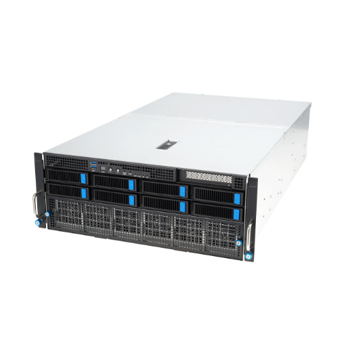 Server platform ASUS 4U ESC8000A-E12-SKU1/10G/3kW(2+2)/3PCIe 90SF02H1-M000K0 AMD x 2 DDR5 x 24 9 x 2.5" SATA PSU 2+2