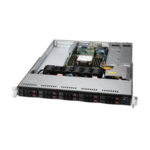 Server platform Supermicro 1U 110P-WR SYS-110P-WR Intel x 1 DDR4 x 8 10 x 2.5" SATA PSU 1+0