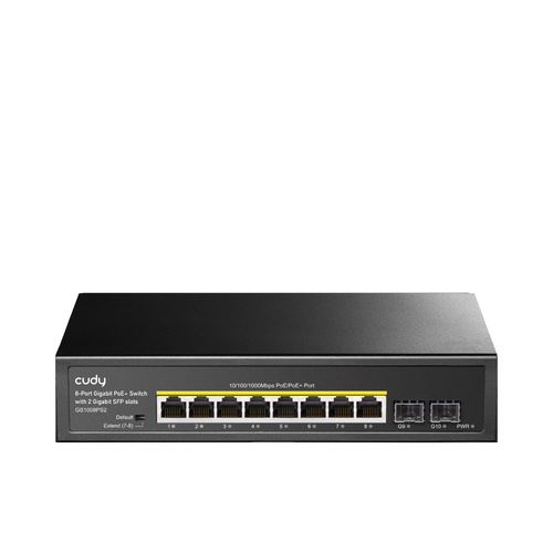 Switch Cudy GS1008PS2 8x 1Gb 2x SFP 120 W PoE+