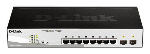 Switch D-Link DGS-1210-08P/E 8x 1Gb 2x SFP 65 W PoE+