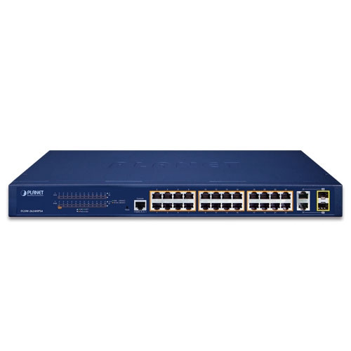 Switch Planet FGSW-2624HPS 24x 100Mb 2x RJ-45/SFP 240 W PoE+