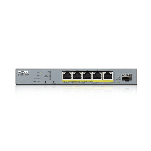 Switch Zyxel GS1350-6HP-EU0101F 5x 1Gb 1x SFP 60W PoE+ / PoE++