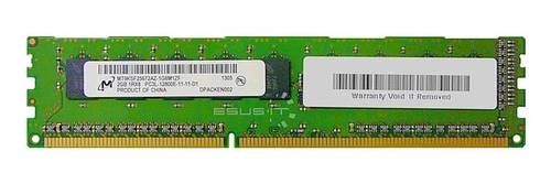 Memory RAM 1x 2GB Micron ECC UNBUFFERED DDR3  1600MHz PC3-12800 UDIMM | MT9KSF25672AZ-1G6