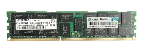 Memory RAM 1x 16GB ELPIDA ECC REGISTERED DDR3  1333MHz PC3-10600 RDIMM | EBJ17RG4EAFD-DJ-F