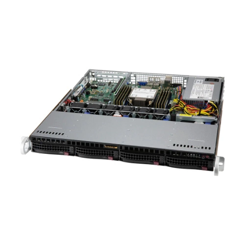 Server platform Supermicro 1U 510P-M SYS-510P-M Intel x 1 DDR4 x 8 4 x 3.5" SATA/SAS/NVME PSU 1