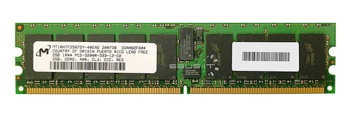 Memory RAM 1x 2GB Micron ECC REGISTERED DDR2  400MHz PC2-3200 RDIMM | MT18HTF25672Y-40EA2