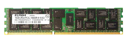 Memory RAM 1x 16GB ELPIDA ECC REGISTERED DDR3  1333MHz PC3-10600 RDIMM | EBJ17RG4EAFD-DJ-F