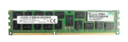 Memory RAM 1x 8GB Micron ECC REGISTERED DDR3  1333MHz PC3-10600 RDIMM |  MT36JSZF1G72PZ-1G4